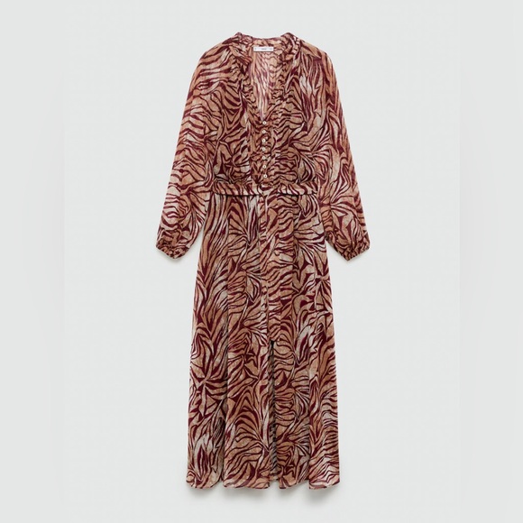 NWT MANGO Long Printed Dress - Picture 3 of 9